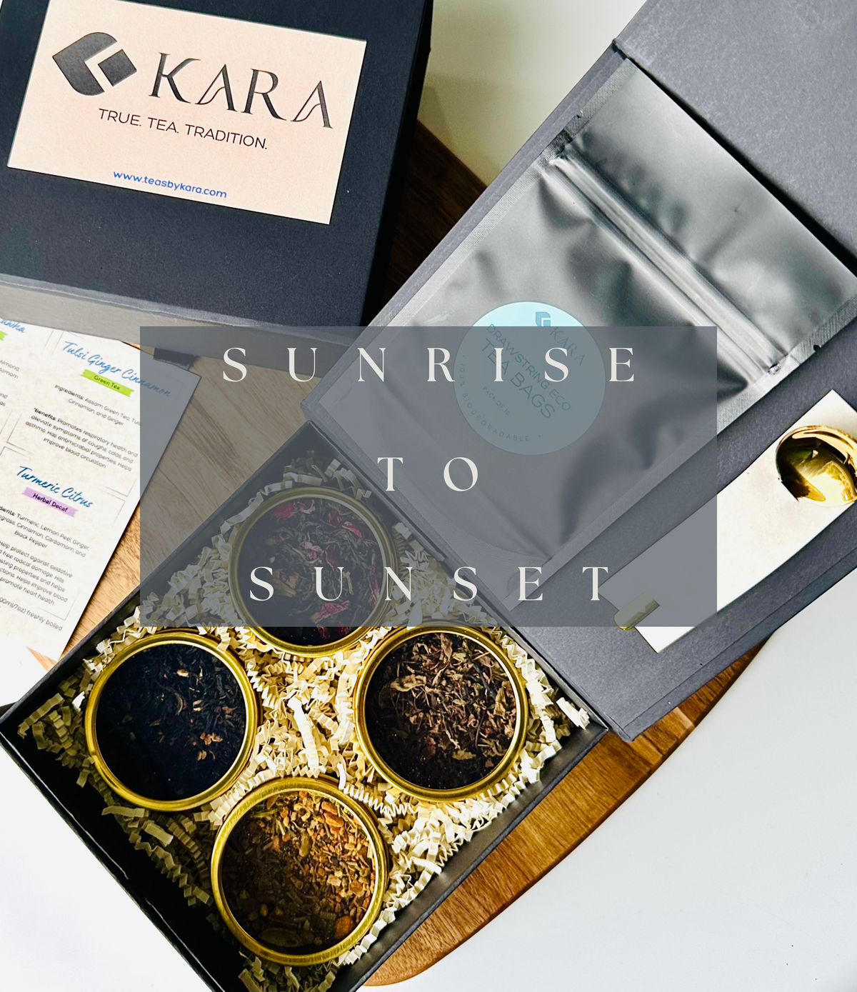 Sun Rise Tea Sunrise to Sunset - Kara's Soothing Teas Gift Box – Teas By Kara